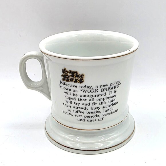Vintage The Boss Ceramic Coffee Mug Tea Cup White Novelty Work Breaks Funny Gift - Picture 2 of 9
